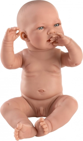 Llorens 84301 NEW BORN JUNGE – realistische Babypuppe mit Ganzvinylkörper – 43 cm