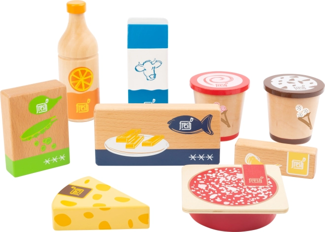 Realistische Holzlebensmittel für Kaufladen und Kinderküche