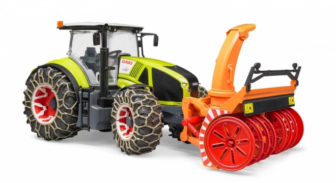 Bruder Traktor Claas Axion 950 mit Schneefräse