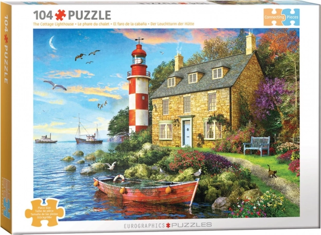 Puzzle Häuschen am Leuchtturm 104 Teile