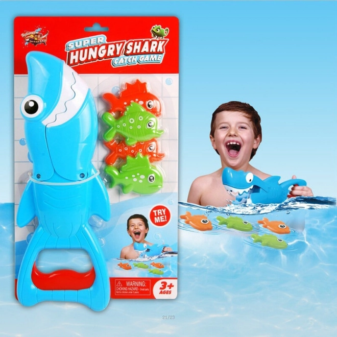 Badespielzeug Set Hai Fischjäger Blau