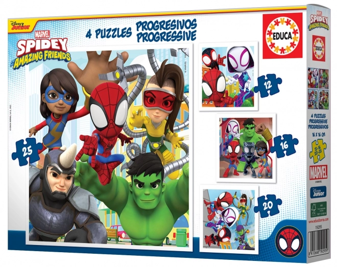 Spidey und seine Superfreunde Puzzle Set 4 in 1