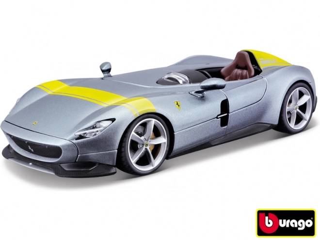 Ferrari Monza SP1 Modellauto Silber Blau 1:24 von Bburago