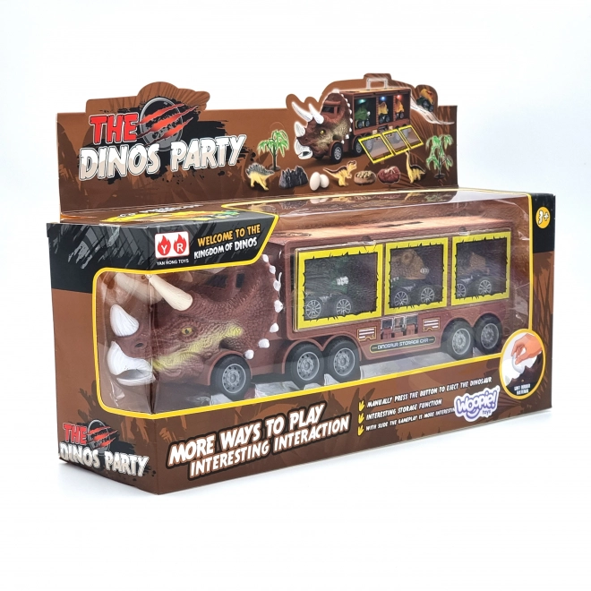 Woopie Dinosaurier-LKW mit Abschussrampe und Autos