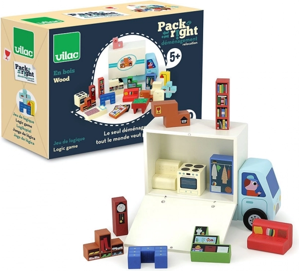 Vilac Holz-Logikspiel Lade es richtig