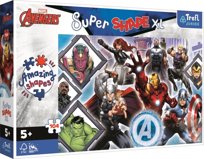 Puzzle Super Shape XL AVENGERS 104 Teile