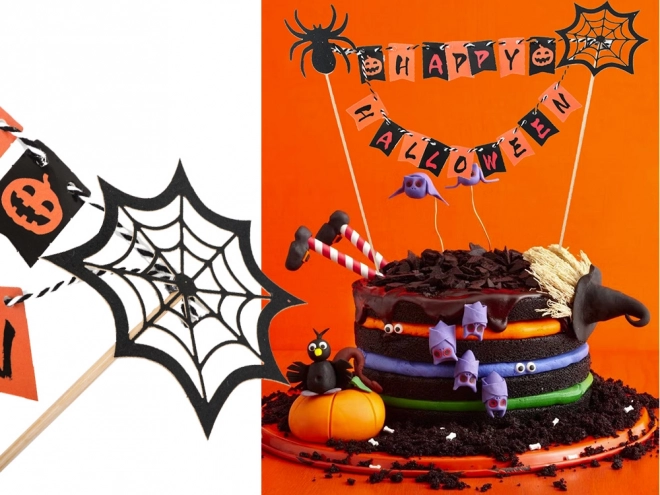 Halloweenkuchen- und Cupcake-Dekoration