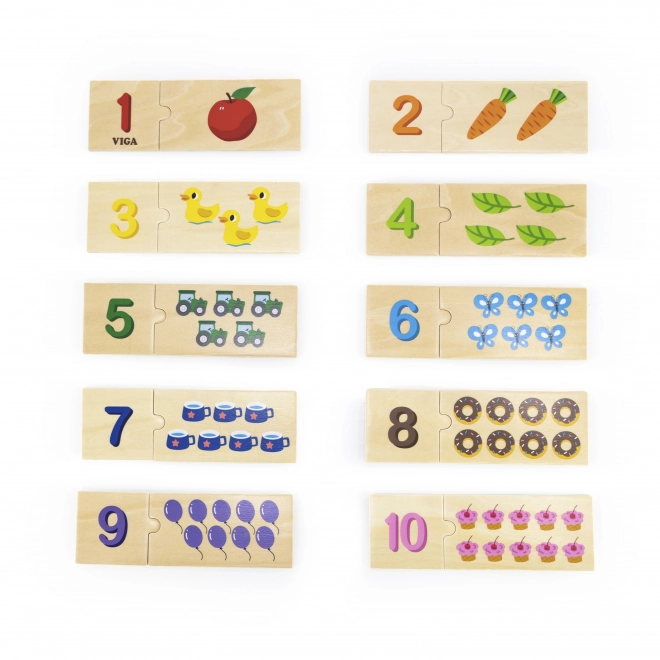 Viga Montessori Zahlen Puzzle Set