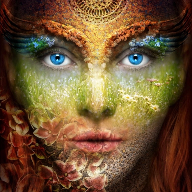 Puzzle Natur – Frau 1000 Teile