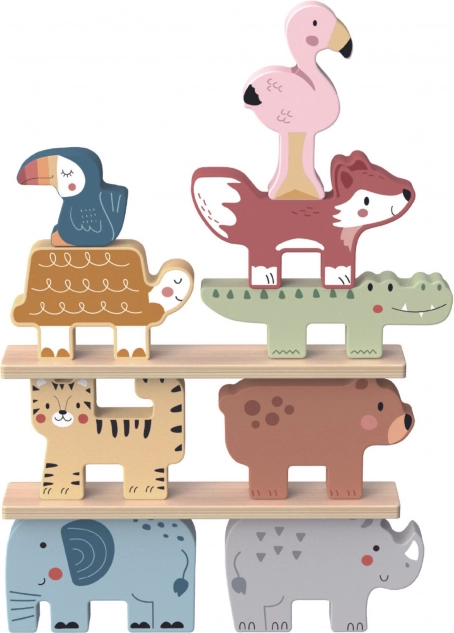 Holztiere Montessori 9 Stk von Tooky Toy