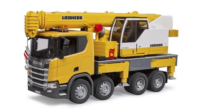 Bruder Scania Lkw mit Liebherr Kran