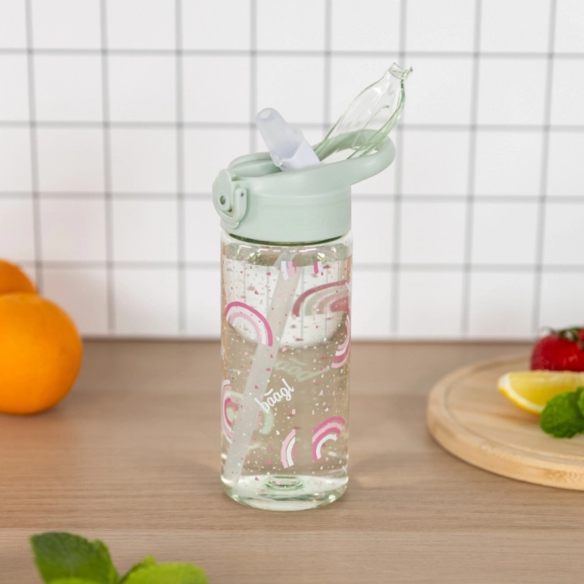 Trinkflasche aus Tritan mit Strohhalm Regenbogen 500 ml