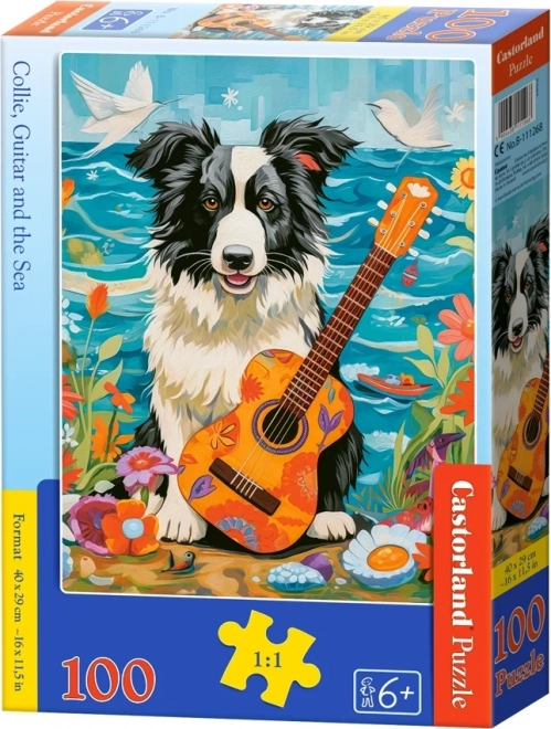 Castorland Puzzle Hunde, Gitarre und Meer 100 Teile