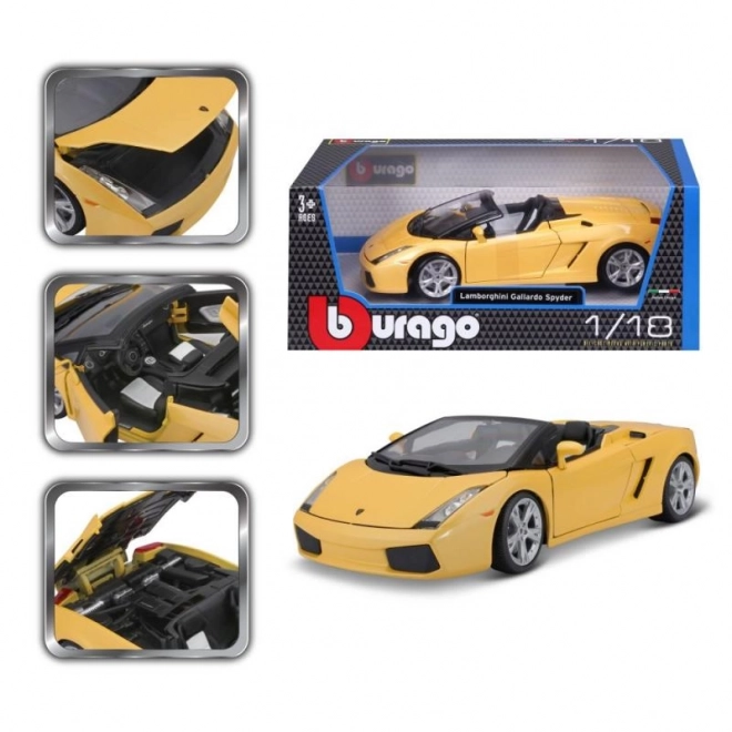 Bburago Lamborghini Gallardo Spyder in gelb