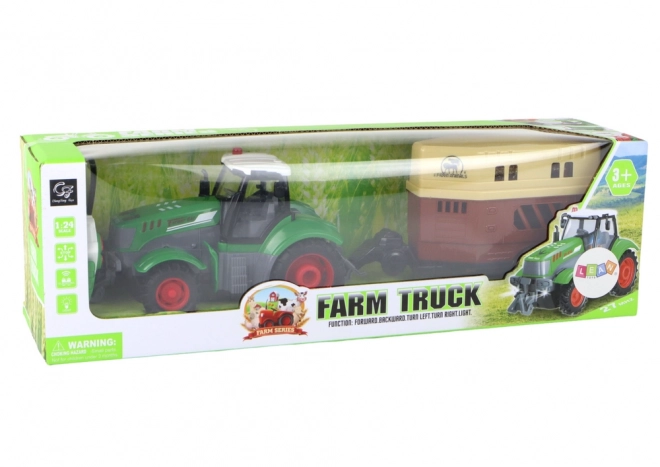 Ferngesteuerter Traktor mit Anhänger im Maßstab 1:24