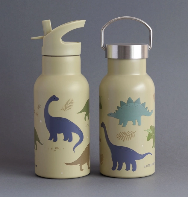 Edelstahl-Trinkflasche mit Dinosaurier-Motiv - 350 ml