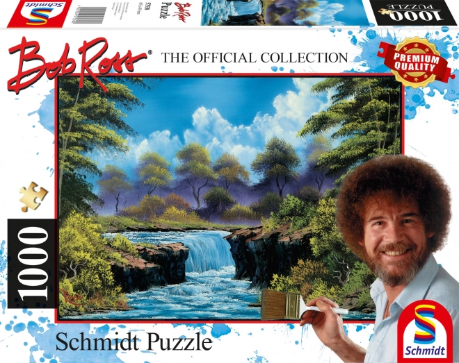 Puzzle Wasserfall auf der Lichtung 1000 Teile