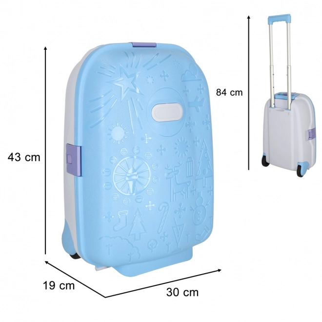 Kinderhandgepäck mit LED-Rädern - Blau