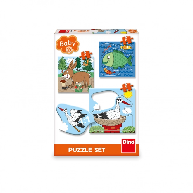 Entdeckungsreise mit Tierpuzzles für Kinder 3-in-1