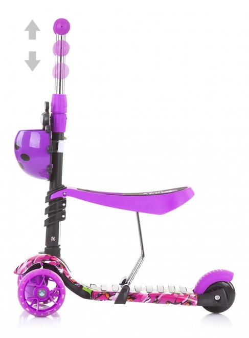 Chipolino Kinderroller Kiddy Evo 3-in-1 Ocean – Lila Graffiti