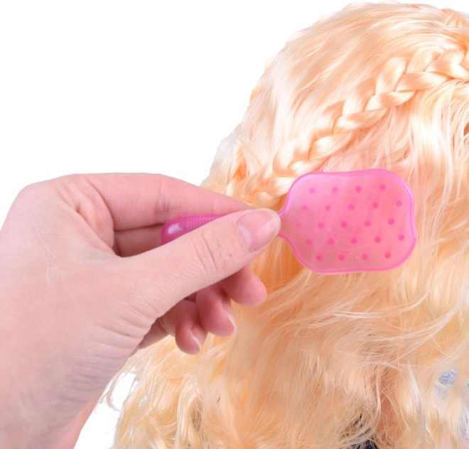 Lange blonde Haare zum Kämmen