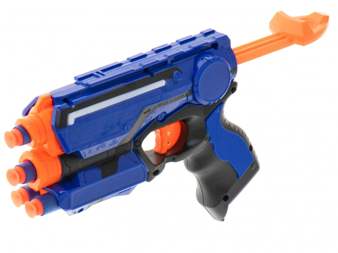 Schaumstoffmaschinenpistole NERF + Zielscheibe + 8 Pfeile