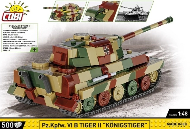 Modell des Panzers Tiger II Königstiger aus Kunststoffsteinen