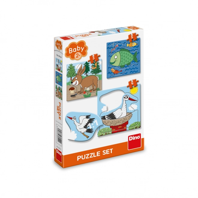 Entdeckungsreise mit Tierpuzzles für Kinder 3-in-1