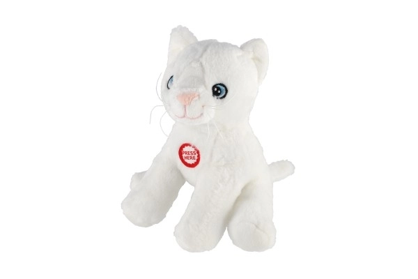 Kuscheltier mit Sound Kater Leo creme 15 cm