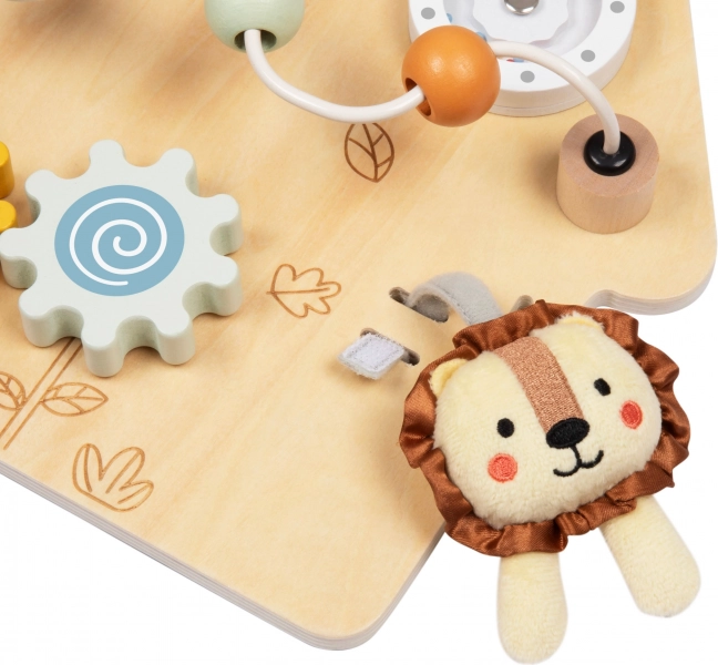 Tooky Toy Große Holz-Manipulationstafel Haus - Aktivitätszentrum