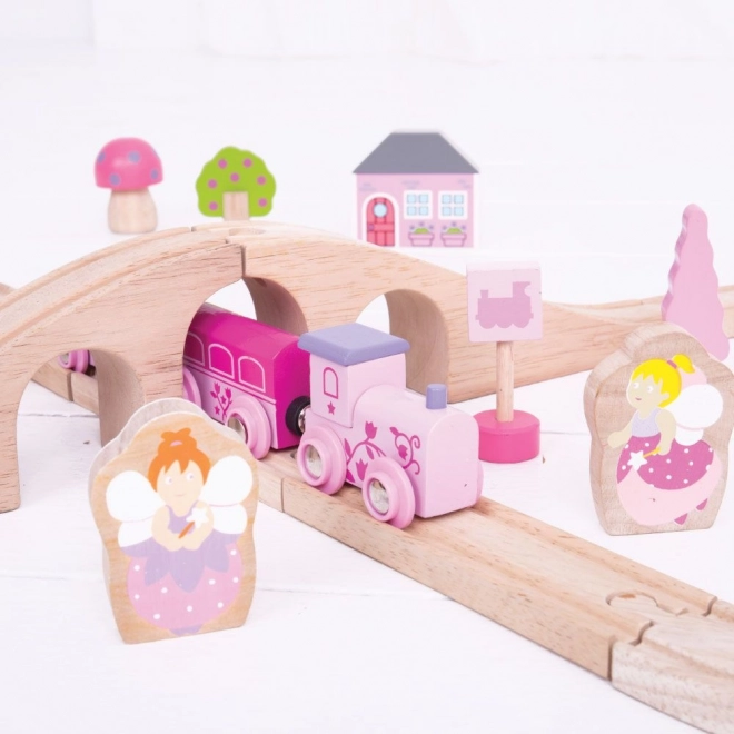 Bigjigs Rail Holz-Eisenbahn Acht Set für Prinzessinnen