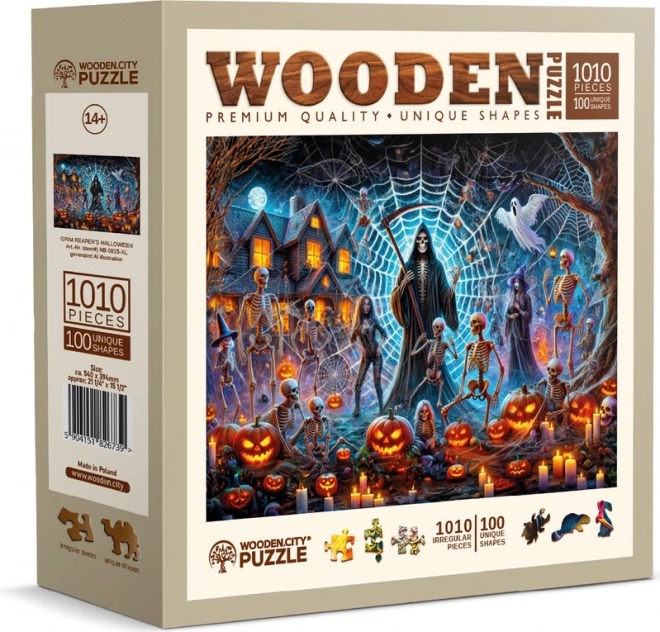 Hölzernes Puzzle Halloween Meister des Todes