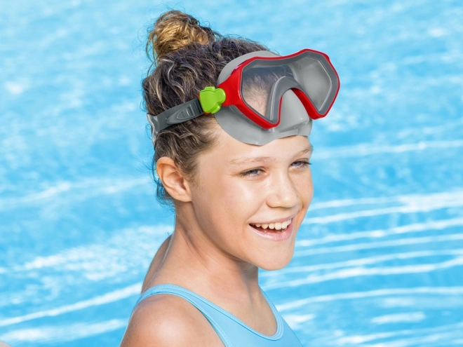 Farbenfrohe Schwimmmaske für Kinder ab 7 Jahren – Grau