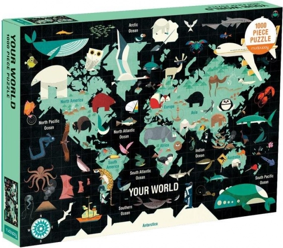 Mudpuppy Puzzle „Ihre Welt“ 1000 Teile