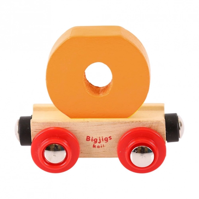 Bigjigs Rail Holzwagon Spielzeugbuchstabe O