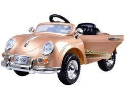 Elegantes Retro-Auto für Kinder mit Fernbedienung – Gold