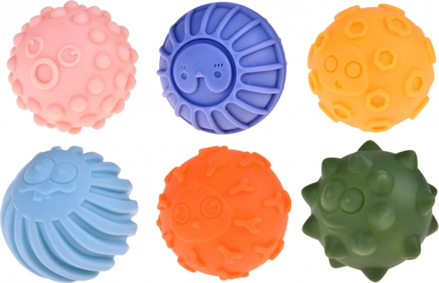 Bunte sensorische Bälle für Kinder, 6 Stk