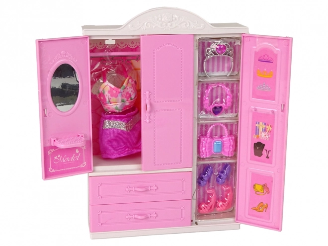 Puppenhausmöbel-Set mit Schrank und Zubehör