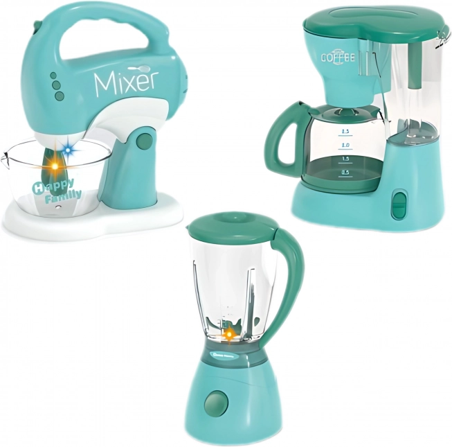 WOOPIE Set Haushaltsgeräte für Kinder 3 in 1 Mixer Blender Küchenmaschine