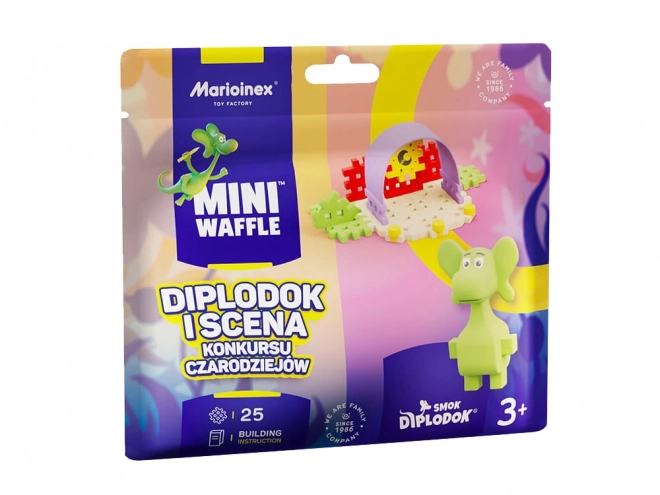 Mini Waffle Bausatz Diplodok und Bühne 25 Teile