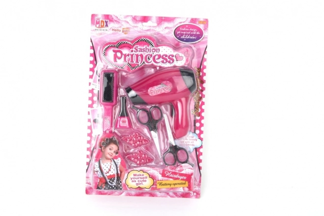 Friseurin-Spielset mit kleinem Fön