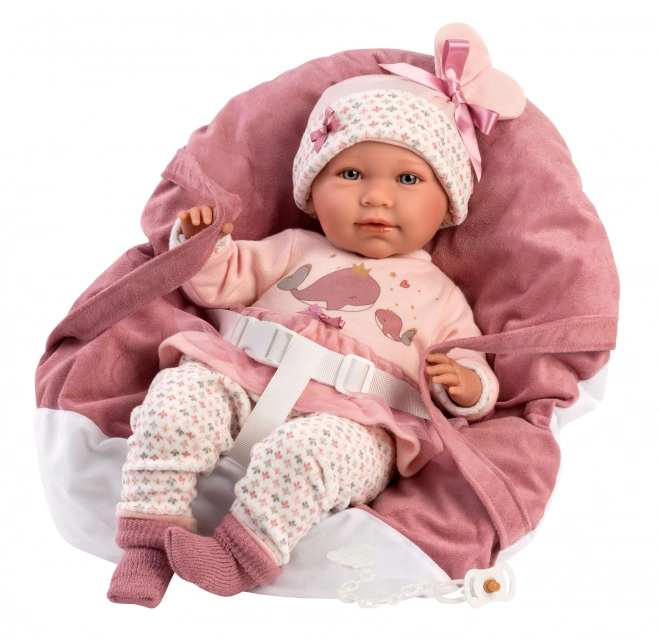 Realistische Puppe Baby mit Sound und weichem Körper - 42 cm