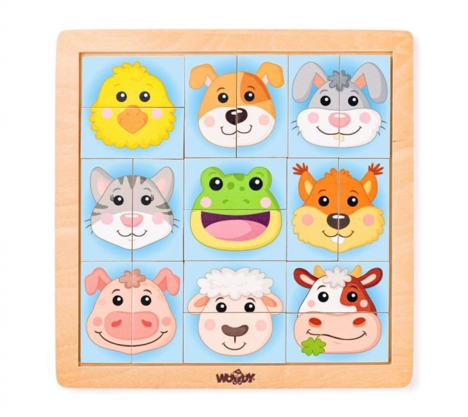 Bunte Tiergesichter Puzzle