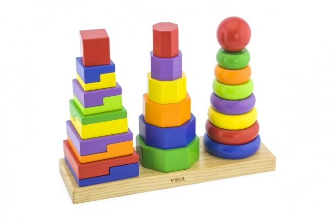 Holz Pyramide 3-in-1 Spielzeug