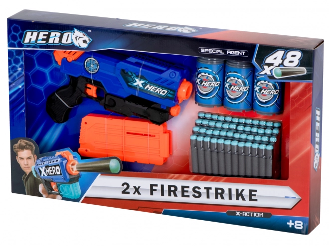 NERF Maschinengewehr für Schaumstoffpfeile + Magazin + 3 Ziele + 48 Pfeile