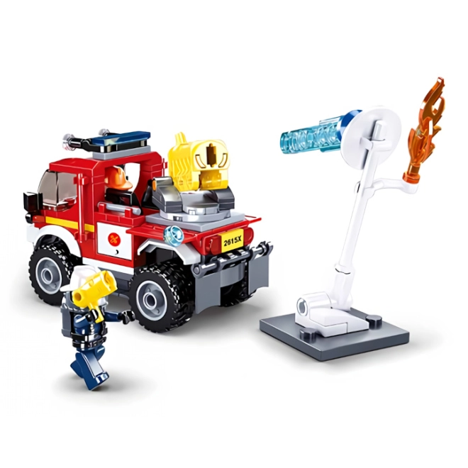 Feuerwehr-Geländewagen mit Wasserkanone