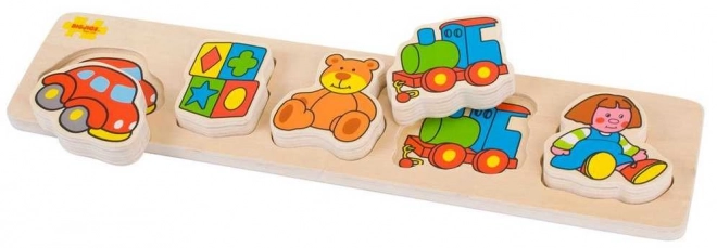 Bigjigs Baby Holz Einlegepuzzle Spielzeug