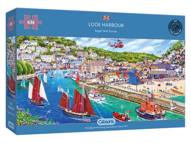 Panorama-Puzzle Hafen Looe Cornwall