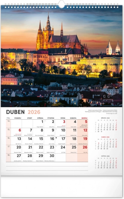 Wandkalender Prag 2026