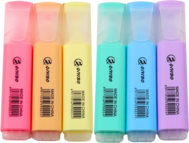 Set Pastellmarker im Etui, 6 Stk.